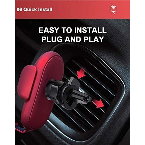 Support De Téléphone Pour Voiture En Forme De Fraise – Design Mignon Et Décoratif – Clip Ventouse Pour Grille D’aération – Cadeau Femme