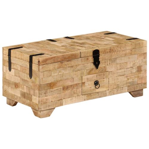 Vidaxl Table Basse - Bois De Manguier Massif - Image 2