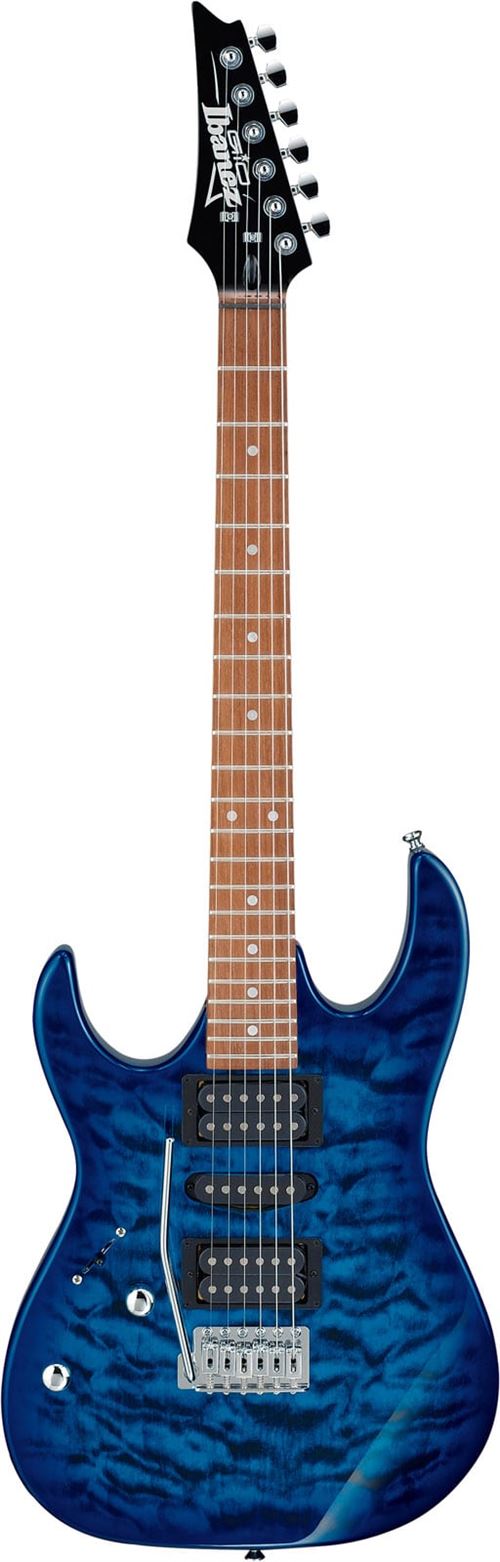 Ibanez GRX70QAL-TBB - Guitare électrique gaucher - Transparent blue burst