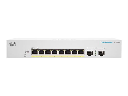 Cisco CBS220-8FP-E-2G-EU network switch Managed L2 Gigabit Ethernet (10/100/1000) Power over Ethernet (PoE) White
