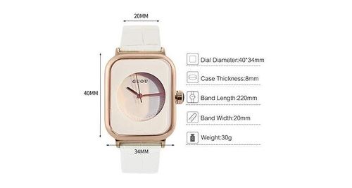 Rorios montre femmes analogique quartz montre bracelet en cuir