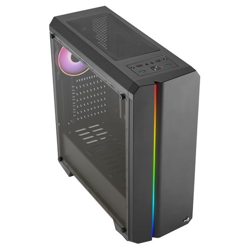 Non Communiqué Noir Aerocool Boitier Moyen Tour Atx Genesis V2 Rgb Avec Panneau Vitré (Noir)