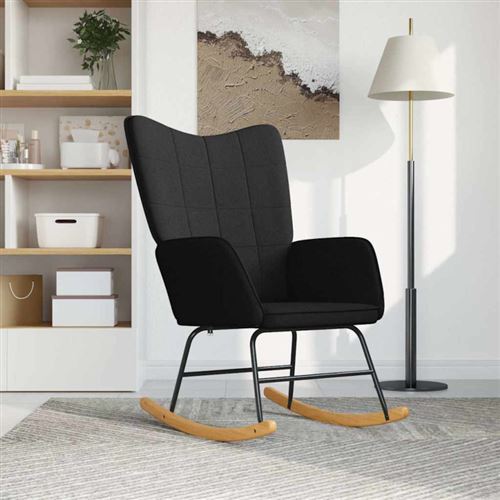 Vidaxl Noir Chaise À Bascule - Image 3