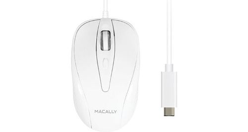Macally UCTURBO - Souris - droitiers et gauchers - optique - 3 boutons - filaire - USB-C