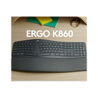 Clavier Logitech ERGO K860 sans fil en deux parties