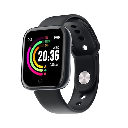 AVIZAR Montre Connect&eacute;e 4.0 Waterproof IP67 avec Capteur Cardiaque Eko Noir 