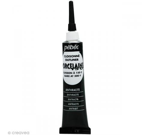 P&eacute;b&eacute;o Cloisonn&eacute; Anthracite - Porcelaine 150, Tube de 20 ML