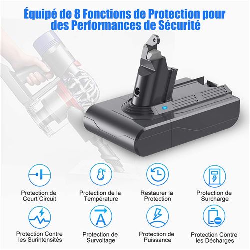 AXILIEF 21.6V 4500mAh Batterie pour Dyson V8 Animal Exclusive