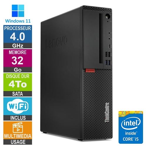 Lenovo M720S i5-8400 4Ghz 32Go/4To WiFi W11