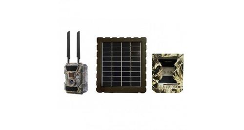 Semac caméra chasse full hd extérieure 4g + panneau solaire 12v + caisson