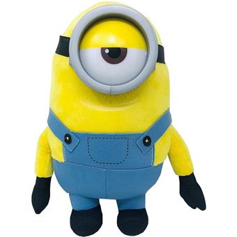 Play by Play Minions Rise of Gru Minions Peluche Juguetes Premium Suave Nuevo Selección Bob, Otto, Kevin, Stuart, Dave con Ojos de PVC Licencia Original (Stuart 30 cm