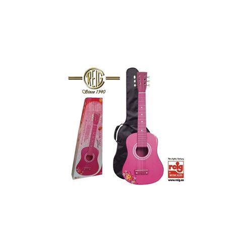 REIG Guitare espagnole - Boîte 65 cm - Rose