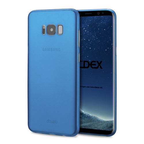 doupi UltraSlim Coque pour Samsung Galaxy S8, fin mat ultra mince et ultra léger Bumper Cover Housse de Protection, bleu