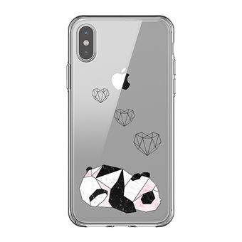 Coque Iphone Xr Panda Marbre Coeur Noir Blanc Accessoire Pda Et