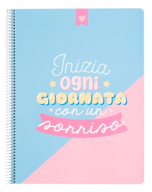 Cahier Couverture Polypropylene A4 5X5 Microperforado Carouge Blue & Pink Ita