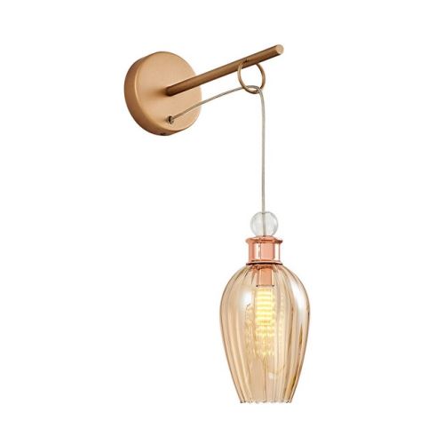 HOMEMANIA Lampe Murale Parf1 - Applique - Multicolore en Verre, Métal, 10 x 23 x 40 cm, 1 x G9, Max 5W, 3000K, 500LM Lumière Blanc Naturel
