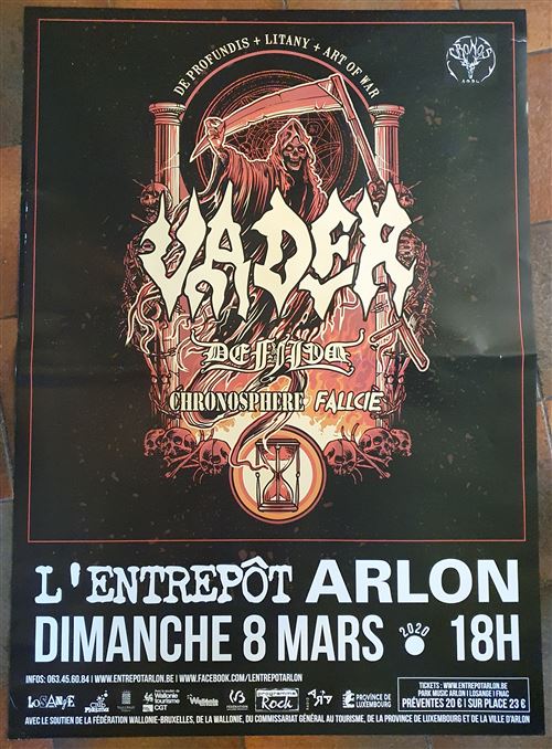 VADER - Concert 2020 - Black Metal - 60x84cm - Affiche