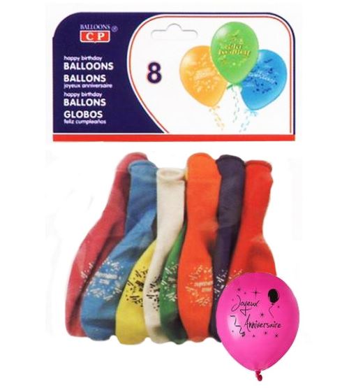 Set 8 Gros Ballons Imprimes Joyeux Anniversaire 30 Cm Colore Deco Autres Achat Prix Fnac Set 8 Gros Ballons Imprimes Joyeux Anniversaire 30 Cm Colore Deco Autres Achat Prix Fnac