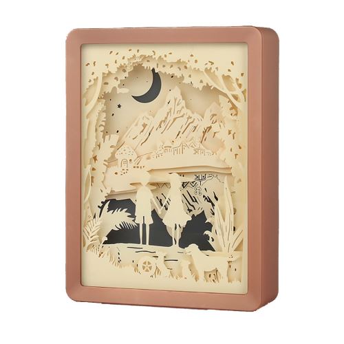 Couple Papier Photo Sculpture Lampe Bricolage Creative Nightscape Usb Powersupply JJZM1023