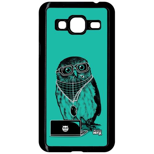 Coque Samsung Galaxy J3 Hiboux Geek Fond Vert