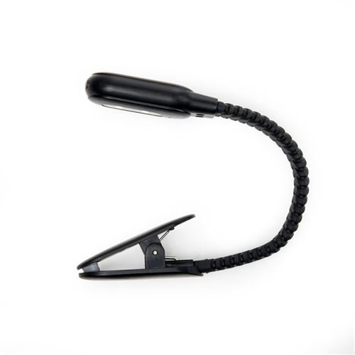 Lampe de lecture flexible Kikkerland Clip Book Noir