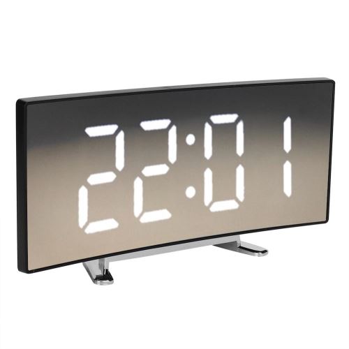 Réveil Electronique Moderne Horloge Miroir Avec Grand Ecran (Affichage Numbre En Blanc)