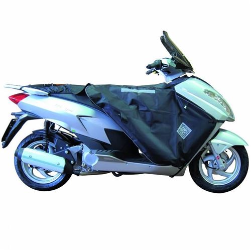 Tablier couvre jambe tucano pour malaguti 125 blog 2009+ (r075-n) (termoscud) (systeme anti-flottement sgas)