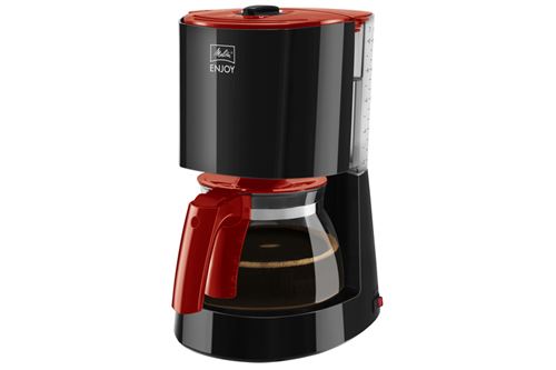 Cafetiere Melitta Enjoy Ii Glass Noir-Rouge 1017-09