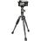 Rollei City Traveler Mini - Trépied Ultra Léger En Carbone - Spécialement Conçu Pour Les Appareils Numériques Dslm, Ainsi Que Les Caméras D'action, Caméras À 360 Degrés Et Smartphones - Incl. Tête Sphérique De Trépied Panoramique - Titane_1