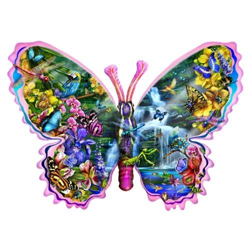 Butterfly Waterfall 1000 pc Jigsaw Puzzle