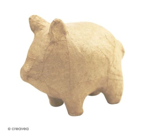 Cochon en papier mâché - 7 cm