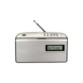 Radio Portable Grundig Music GS 7000 DAB+ - Réception FM RDS Et DAB+, écran LCD, Haut-parleur Intégré, Gris/argent - 7