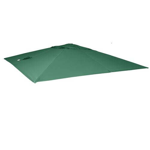 Toile de rechange pour parasol déporté de luxe MENDLER HWC, 3x3m vert foncé
