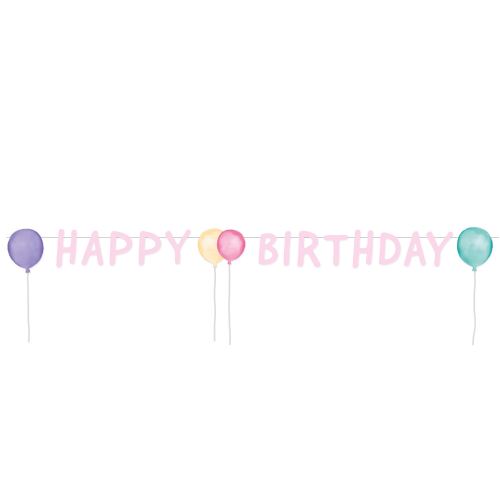 Amscan pendule Happy Birthday 1,5 m pastel sur papier