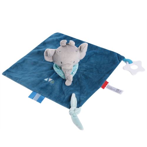 Serviette Apaisante pour Bébé en Peluche Douce Jouet Réconfortant - Éléphant