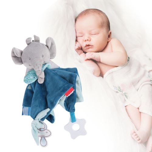 Serviette Apaisante Pour Bebe En Peluche Douce Jouet Reconfortant Elephant Achat Prix Fnac