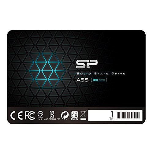 Silicon Power 1TB SSD 3D NAND A55 SLC Cache Performance Boost SATA III 2.5 7mm (0.28) Disque Dur Interne