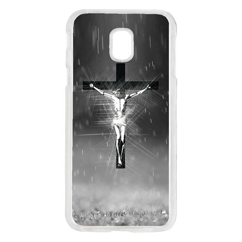 Coque Jésus Croix Noir Et Blanc Compatible Galaxy J5 2017 Transparent
