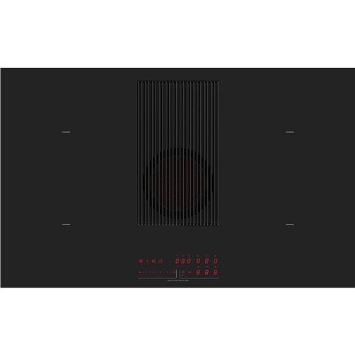 Elica NikolaTesla Prime BL/A/83 - Table de cuisson à induction - 4 plaques de cuisson - largeur : 83 cm - profondeur : 51.5 cm - classe A - noir avec Aspiration descendante