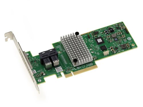 Carte contrôleur PCIe 3.0 SAS + SATA - 12GB - 8 Ports INTERNES - RAID 0 1 5 10 50 JBOD - OEM 9341-8i - High et Low Profile