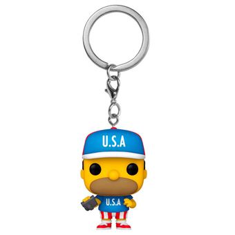 Figurine Funko Pop Keychain The Simpsons USA Homer
