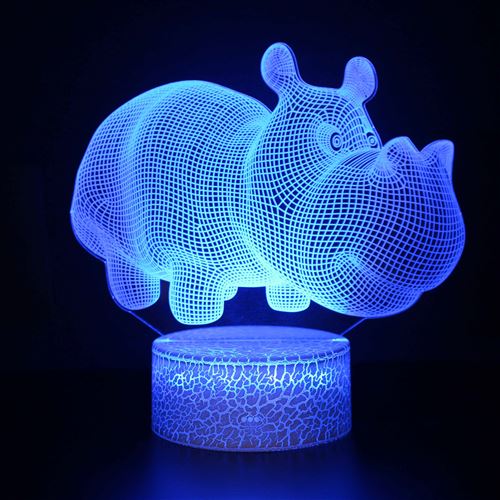 Stack Lampe 3D Tactile Veilleuses Enfant 7 Couleurs Avec Telecommande - Animal #939 - Image 1