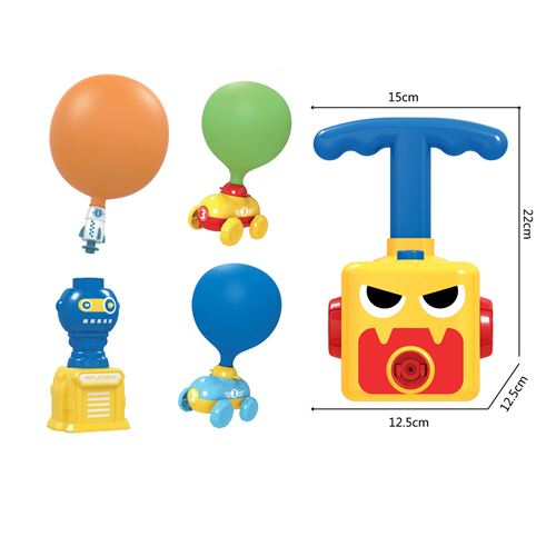 Ballon de voiture pour enfant avec pompe, pompe à ballon manuelle, rampe de  démarrage gonflable Rocket Spaceman Jouet d'inertie amusant avec 12