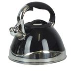 Bouilloire à Sifflet Axentia 2.5L - Inox - Design Rétro - Coulisse Amovible - Pour Thé Et Café