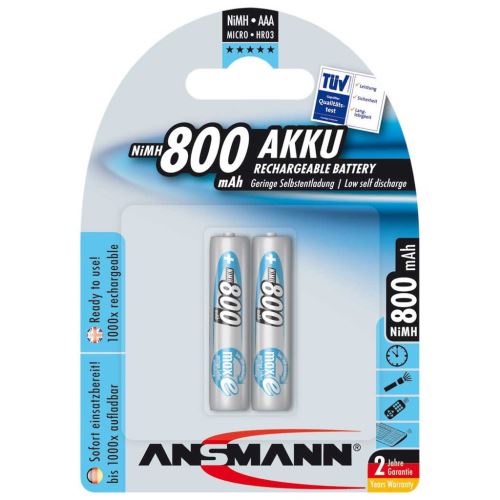 ANSMANN maxE - Batterie 2 x AAA - NiMH - (rechargeables) - 800 mAh