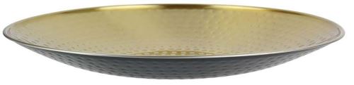 Saveur Et Degustation - Plat de présentation noir mat et doré 36.5 cm