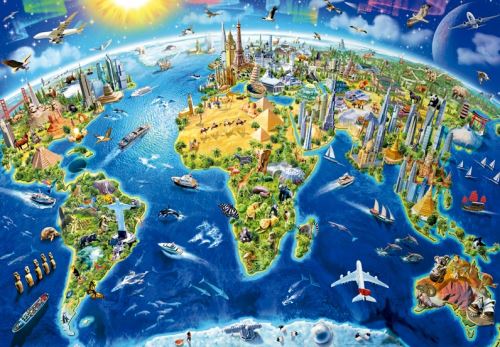 EDUCA Puzzle adulte : symboles du monde - 2000 pieces -  