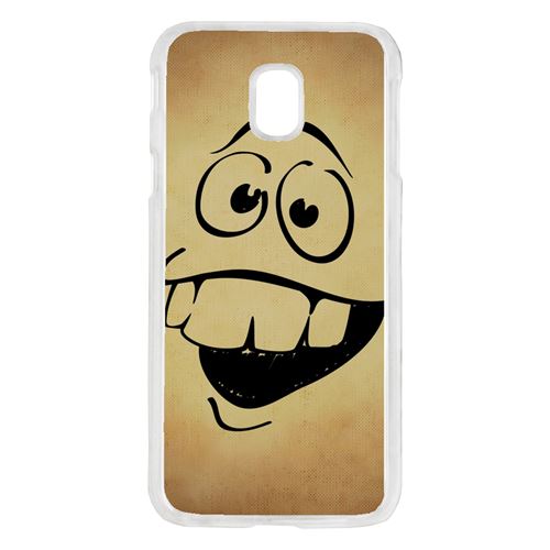 Coque smiley idiot debile compatible galaxy j7 2017 transparent