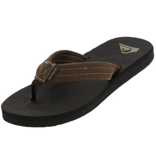 Tongs claquettes Quiksilver Carver suede choco tong Marron taille : 44 réf : 90173