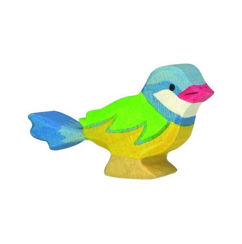 figurine holztiger mesange bleue 6 cm